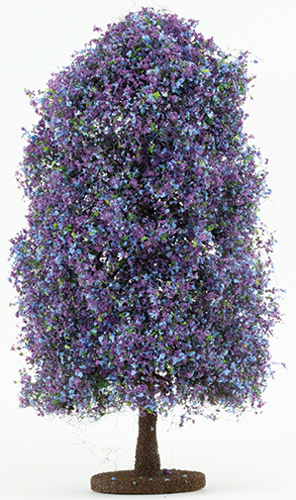 Dollhouse Miniature Bush: Purple-Blue, Large